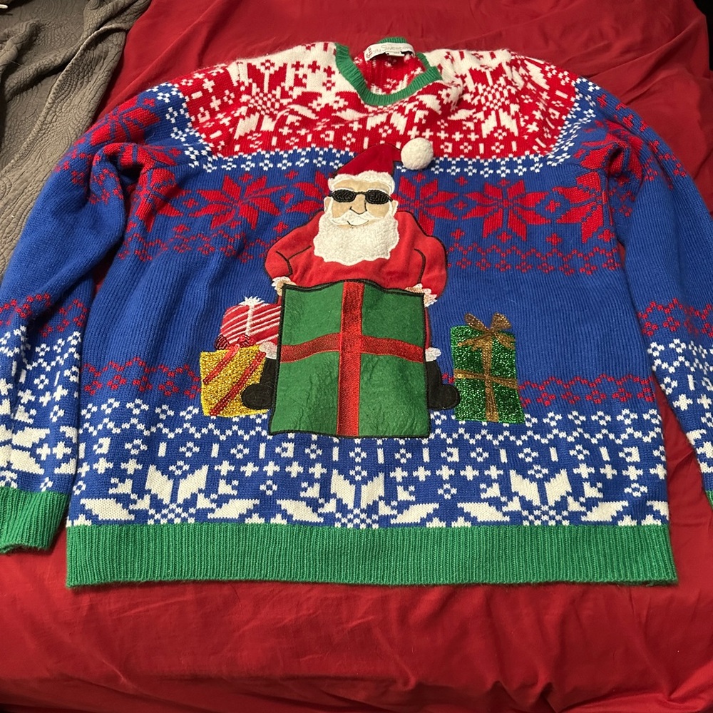 Jolly Sweaters Red and Green Knit Sweater